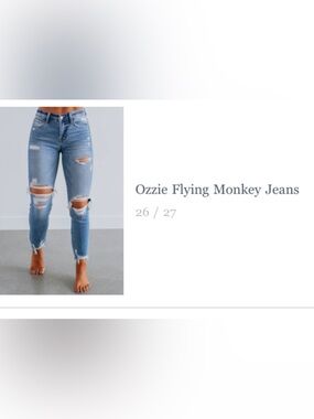 Flying Monkey Light Blue Ripped Skinny Jeans